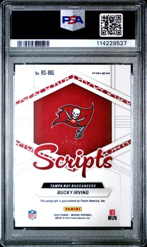 2024 Panini Mosaic Rookie Scripts Bucky Irving back