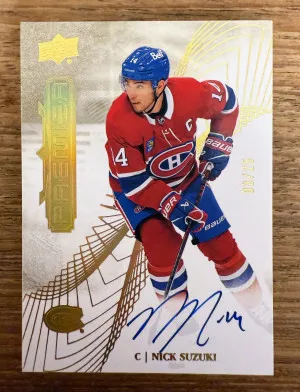 2022-23 UD Premier Nick Suzuki Auto Gold /25 front