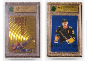 2 CARDS 
(RARE) Leon Draistl On The Button Gold /10 and Evgeni Malkin PMG RETRO  /50

Metal Universe Hockey 24/25 front