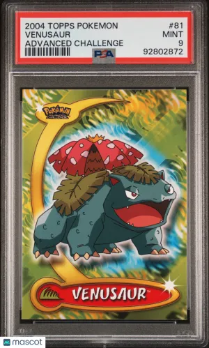 2004 Topps Pokemon Advanced Challenge Venusaur #81 PSA 9 front