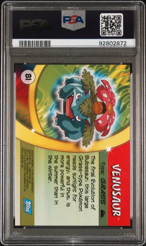 2004 Topps Pokemon Advanced Challenge Venusaur #81 PSA 9 back