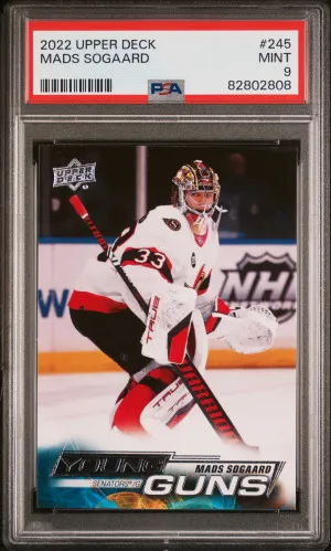 2022 Upper Deck Mads Sogaard Young Guns PSA 9 Mint