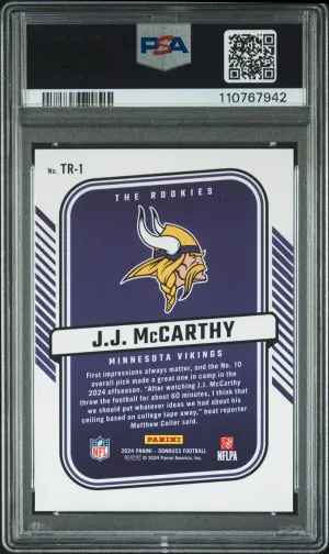 2024 Panini Donruss The Rookies JJ Mccarthy back