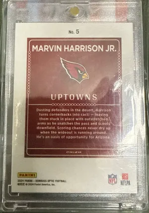 2024 Donruss Marvin Harrison Jr Uptown back