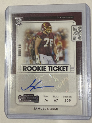 2021 Panini Contenders - Rookie Ticket Samuel Cosmi #170 Autograph front