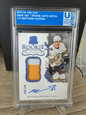 Matthew Poitras 2023-24 Upper Deck The Cup Patch Rookie Auto #175/249 front