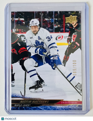 2025 2024-25 Upper Deck UD Exclusives Auston Matthews 089/100 front