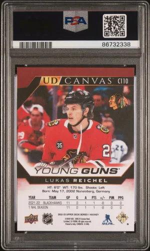 2022 Upper Deck Ud Canvas Lukas Reichel Ud Canvas back