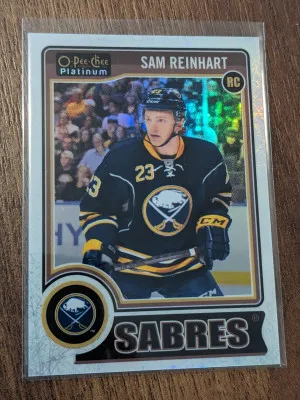 SAM REINHART WHITE ICE RC ROOKIE /199 2014-15 O-PEE-CHEE PLATINUM #64 front