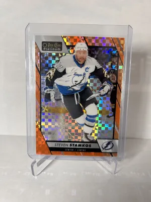2023-24 OPC Platinum Orange Checkers Parallel /25 Steven Stamkos #76 front