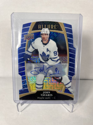 2019-20 Upper Deck Allure Blue Line Auto /35 John Tavares #39 front