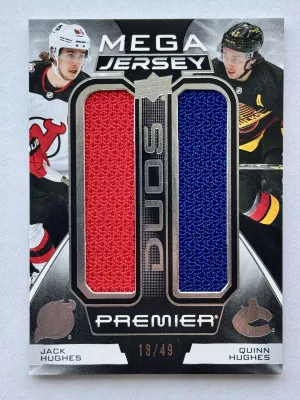 2022-23 Premier Mega Jersey Duos - Jack Hughes & Quinn Hughes /49 front