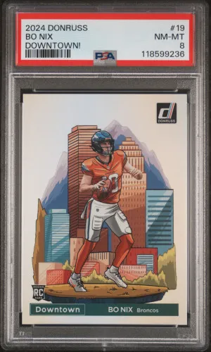 2024 Panini Donruss Downtown! Bo Nix front