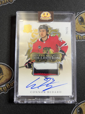 2023-24 Upper Deck The Cup Connor Bedard NHL Collection Rookie Patch Auto /35 front