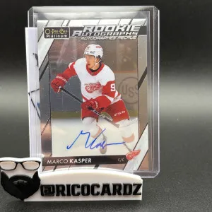 2023-24 OPC PLATINUM MARCO KASPER RC AUTOGRAPHS SP AUTO #R-MK (2024-25 UPDATE) front