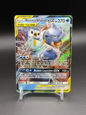Blastoise & Piplup GX 38/236 - Ultra Rare Holo - Cosmic Eclipse front