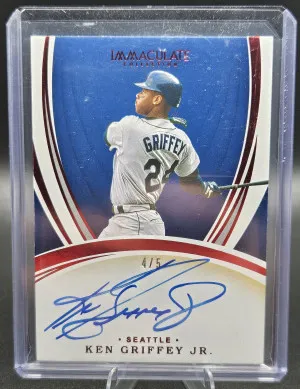 2020 Immaculate Signature Red /5 Ken Griffey Jr front