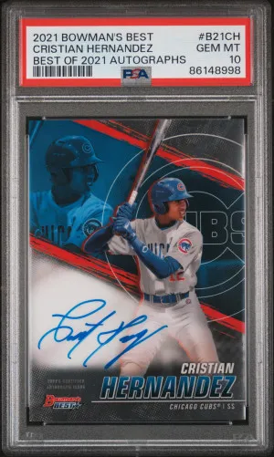 2021 Bowman's Best Best Of 2021 Autographs Cristian Hernandez Best Of 2021 Autographs front