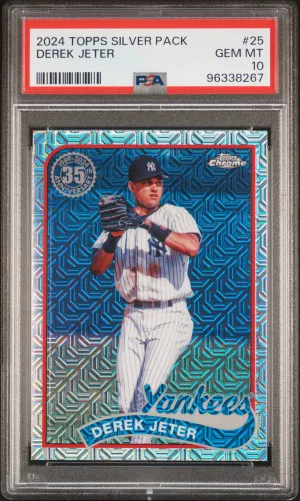 2024 Topps Silver Pack 1989 Chrome Promo Derek Jeter front