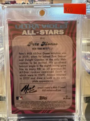 2023 Topps Chrome Ultraviolet All Stars Pete Alonso back