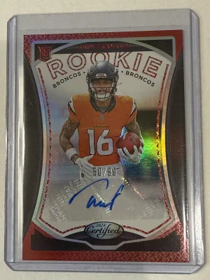 2024 Panini Certified Troy Franklin Red Rookie auto 50/99 front