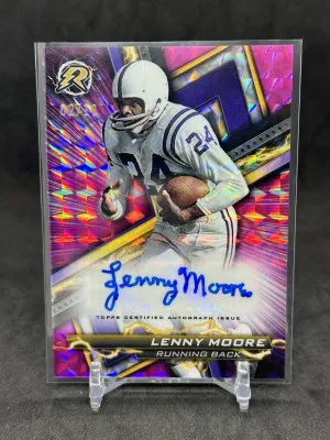 Lenny Moore 2023 Topps Composite Resurgence Pink Geometric Auto /10 #RA-LM Colts front