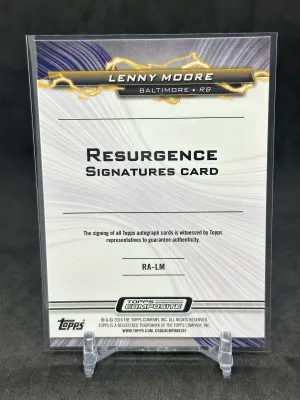 Lenny Moore 2023 Topps Composite Resurgence Pink Geometric Auto /10 #RA-LM Colts back