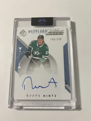 Roope Hintz 2018-19 SP Authentic Future Watch Auto #740/999 front