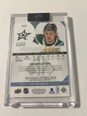 Roope Hintz 2018-19 SP Authentic Future Watch Auto #740/999 back