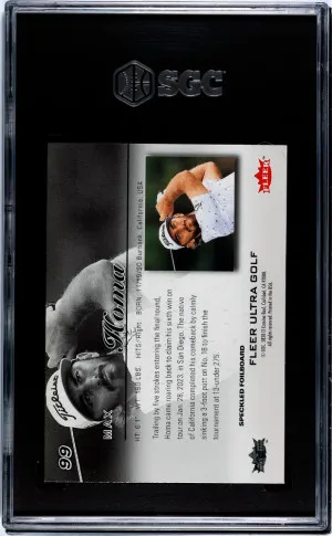 2024 Fleer Ultra Max Homa #99 Speckled Foilboard SGC 9.5 back
