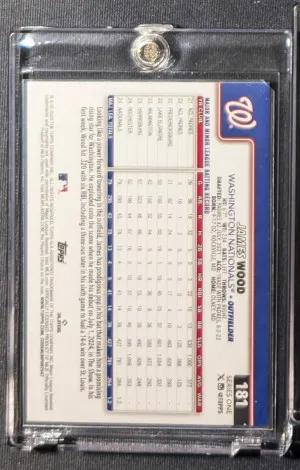 James Wood 2025 Topps rainbow foil 181 back