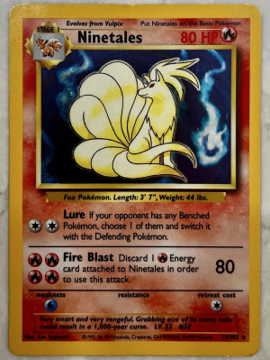 1999 Pokémon Base Set- Ninetails Holo front