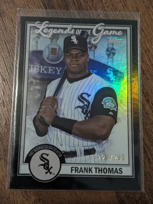2023 Topps Series 2 Frank Thomas Legends of the Game Black /299 LG-24 front