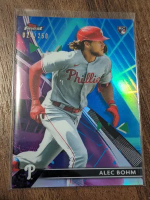 2021 Topps Finest Purple Alec Bohm /250 #16 Rookie Card RC front