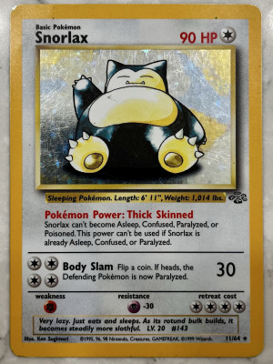 1999 Pokémon Base Set- Snorlax Holo front