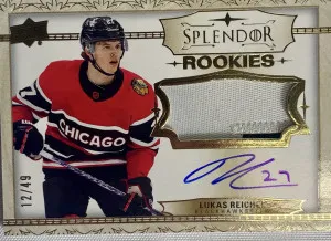 Lukas Reichel Splendor Rookie Patch Auto The Cup /49 front