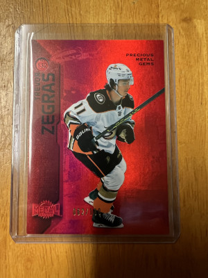 Trevor Zegras Precious Metal Gems Red PMG / 100 front