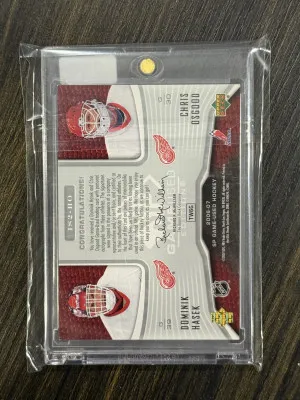 2006-07 SP Game Used Dominik Hasek Chris Osgood Jersey Auto /50 back