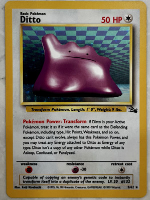 1999 Pokémon Base Set- Ditto Holo front