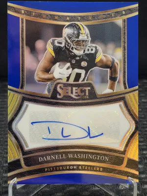 2024 Select Signatures Blue Prizm /149 Darnell Washington SP-DWN front
