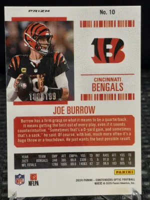 2024 Panini Contenders Optic Joe Burrow #10 /199 back