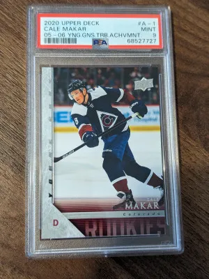 2020 Upper Deck 2005-06 Young Guns Tribute Achievement Cale Makar 05-06 Yng.gns.trb.achvmnt front