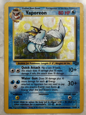 1999 Pokémon Base Set- Vaporeon Holo front