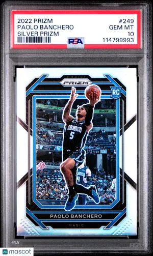 2022 Panini Prizm Paolo Banchero Silver #249 PSA 10 front