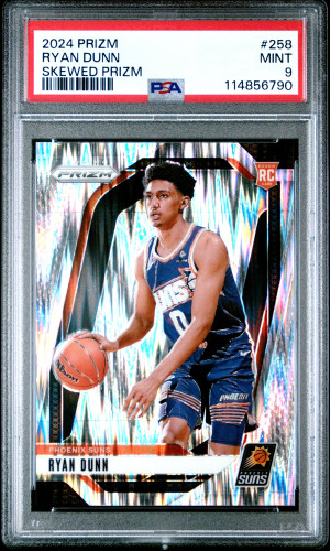 2024 Panini Prizm Ryan Dunn Skewed Prizm /249 PSA 9 front