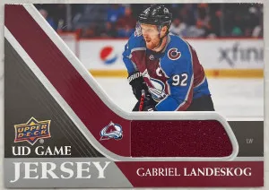 2020-21 UD Series 1- Gabriel Landeskog Game Jersey front