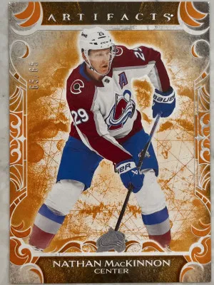 2024-25 UD Artifacts- Nathan MacKinnon 65/65 Bookend front