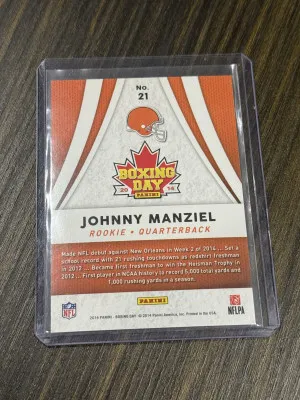 2014 Boxing Day Johnny Manziel Rookie /499 back
