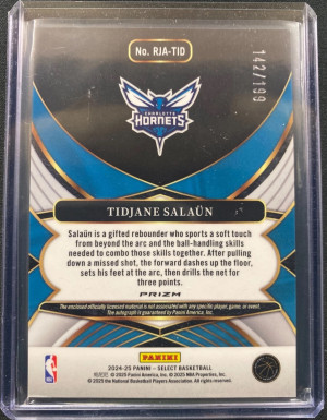 2024 Panini Select Tidjane Salaun Rookie RPA /199 back