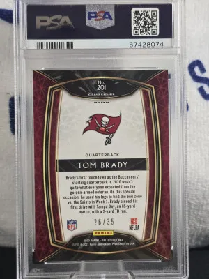 2020 Panini Select Tom Brady White Prizm back